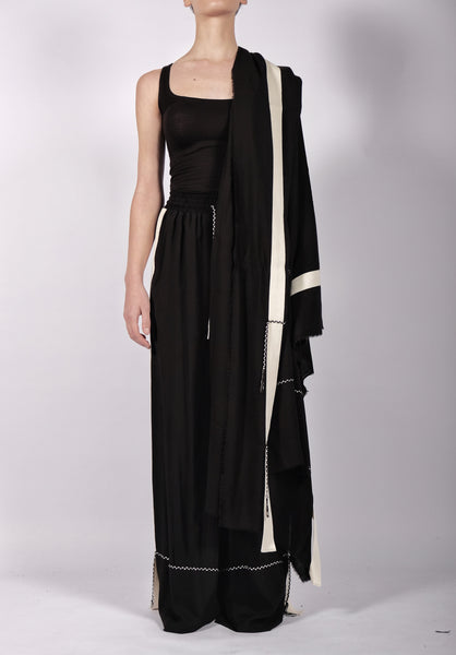 Black Washed Cotton Scarf by David's Road