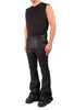 Bootcut Slim Leather Effect Trousers by David's Road