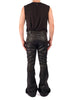 Bootcut Slim Leather Effect Trousers by David's Road