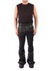 Bootcut Slim Leather Effect Trousers by David's Road