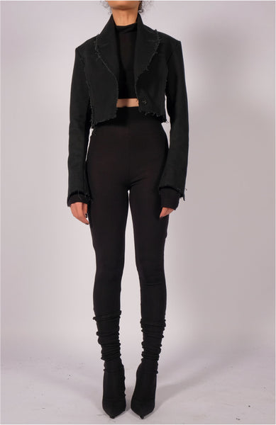 Canvas Blazer Crop by David's Road