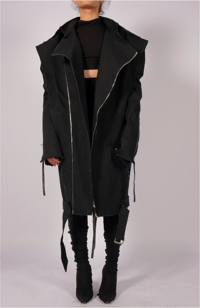 Canvas Coat with Zippers by David's Road