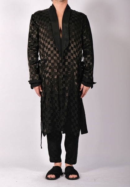 Checkered Robe Midi by David's Road