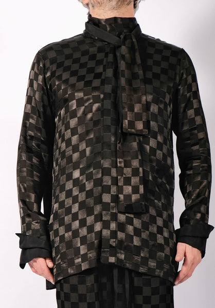 Checkered Shirt with Scarf by David's Road