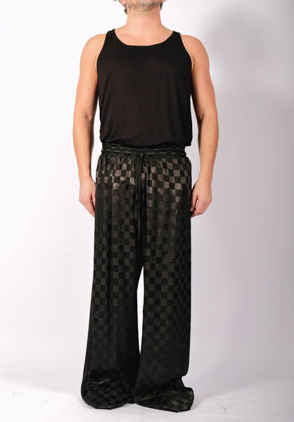 Checkered Wide Leg Trousers by David's Road
