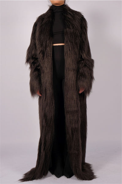 Faux Fur Maxi Coat by David's Road