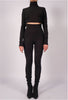 Jersey Turtleneck Crop by David's Road US