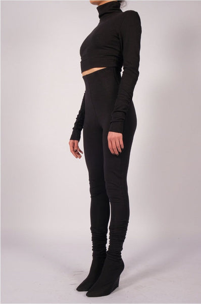Jersey Turtleneck Crop by David's Road US