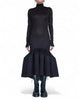 Jersey Turtleneck Dress with Ruffles by David's Road