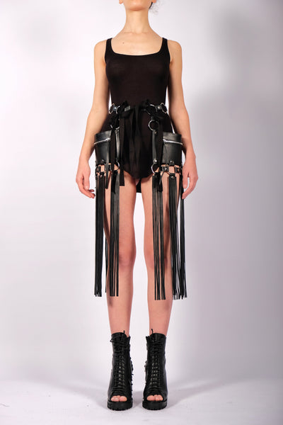 Leather Belt Double Bag by David's Road