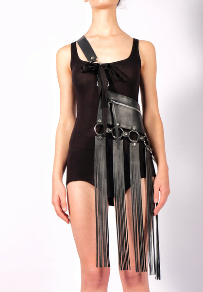 Leather Cross Body Bag by David's Road