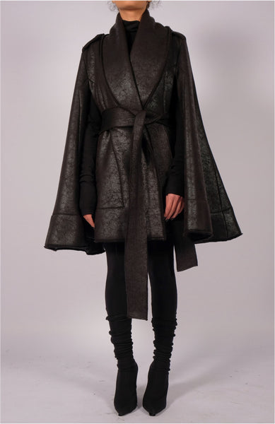 Leather Effect Cape by David's Road