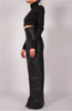 Leather Effect Maxi Skirt by David's Road