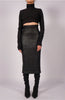 Leather Effect Midi Skirt by David's Road