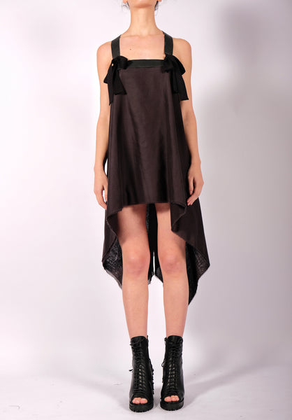 Light Cotton Dress with Leather Straps Mini by David's Road