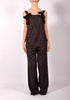 Light Cotton Jumpsuit with Leather Straps by David's Road