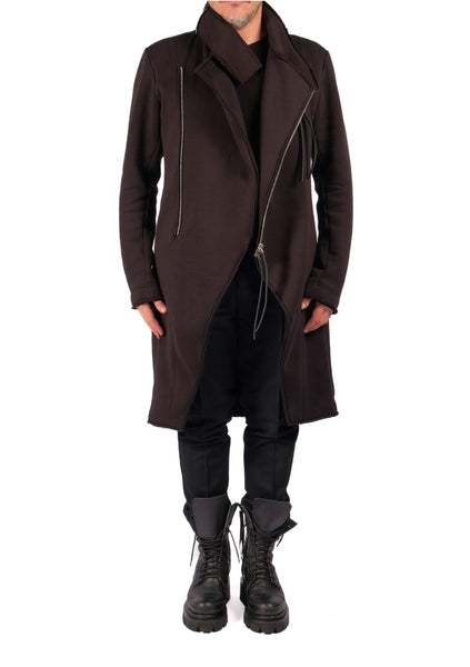 Long Sweatshirt Jacket with Zippers by David's Road