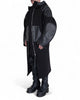 Long Sweatshirt Zip Jacket with Leather by David's Road