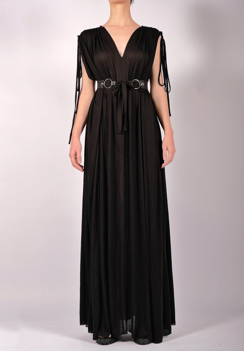 Maxi Jersey Draping Dress L/XL