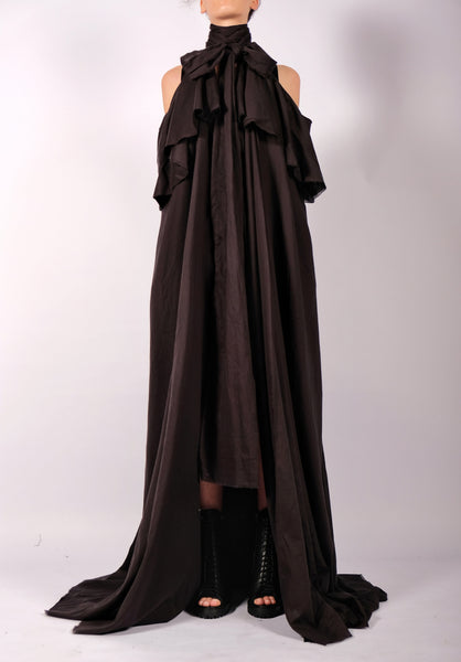 Maxi Light Cotton Ruffle Cape by David's Road