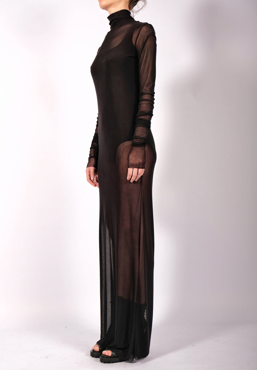Maxi Mesh Turtleneck Dress David's Road US Maxi Mesh Turtleneck Dress David's Road US