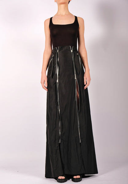 Maxi Raincoat Skirt with Zippers by David's Road