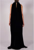 Maxi Velvet Dress with Neck Detail by David's Road