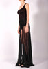 Mesh Skirt with Front Slit Maxi by David's Road