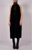 Midi Velvet Dress with Neck Detail by David's Road