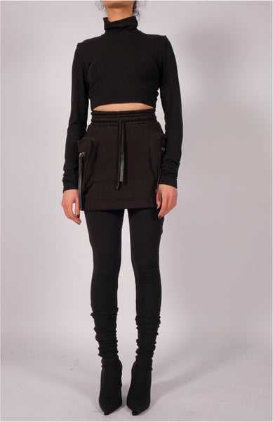 Mini Sweatshirt Skirt with Pockets by David's Road