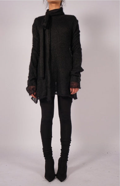 Mohair Turtleneck with Scarf by David's Road