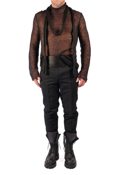 Mohair Turtleneck with Scarf by David's Road