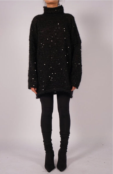 Mohair Turtleneck with Sequins by David's Road