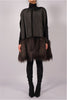 Padded Cape with Faux Fur by David's Road
