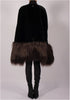 Padded Velvet Cape with Faux Fur by David's Road