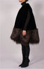 Padded Velvet Cape with Faux Fur by David's Road