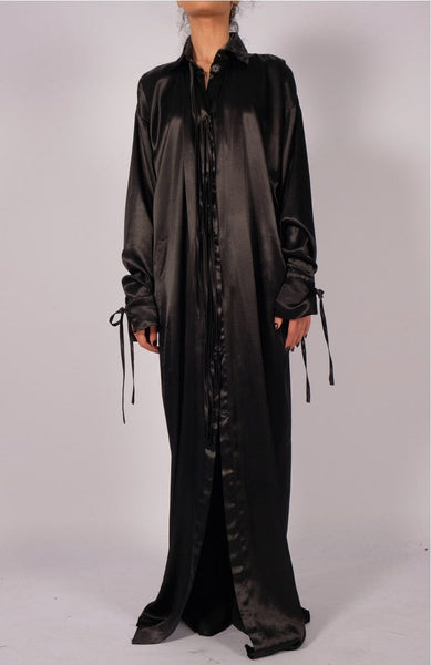 Satin Maxi Shirt by David's Road