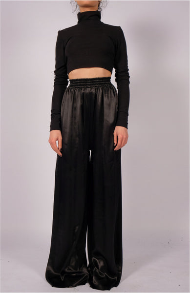 Satin Wide Trousers by David's Road