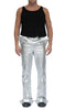 Silver Canvas Bootcut Trousers by David's Road