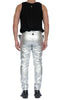 Silver Canvas Slim Trousers by David's Road
