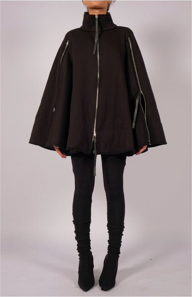 Sweatshirt Cape with Zippers by David's Road