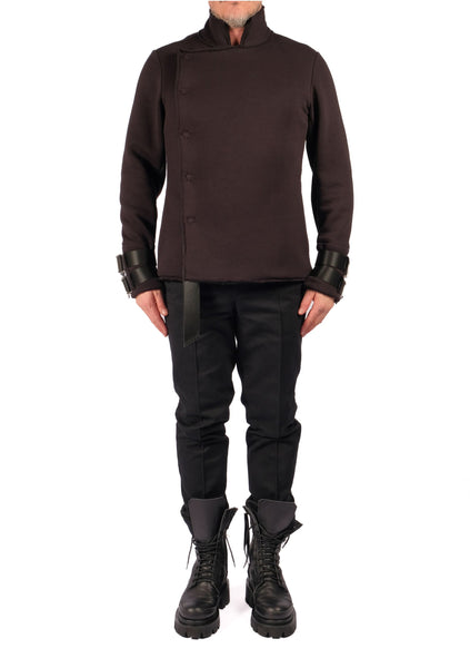 Sweatshirt Jacket with Belt Details by David's Road