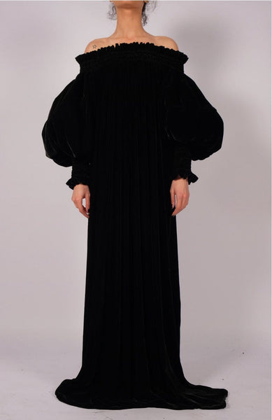 Velvet Dress with Sleeves by David's Road