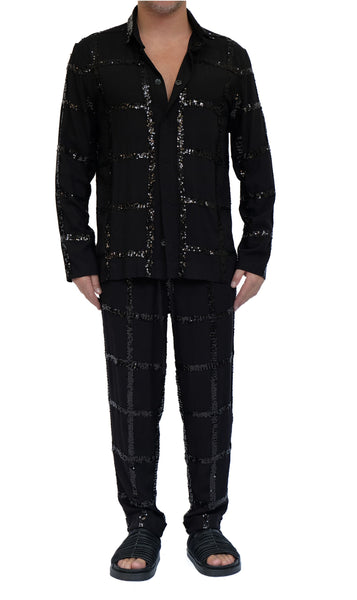 Washed Cotton Sequins Shirt by David's Road