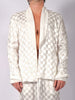 White Checkered Blazer by David's Road