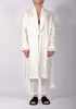 White Checkered Robe Midi by David's Road
