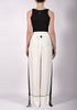 White Wide Washed Cotton Trousers by David's Road