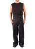 Wide Leather Effect Trousers by David's Road