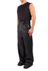 Wide Leather Effect Trousers by David's Road