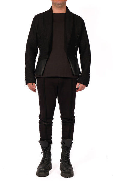 Wool Blazer with Leather by David's Road